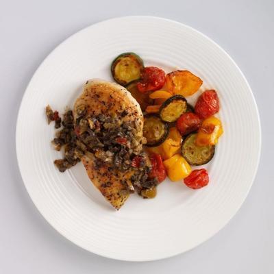 Hühnchen mit grüner Oliven-Feigen-Tapenade