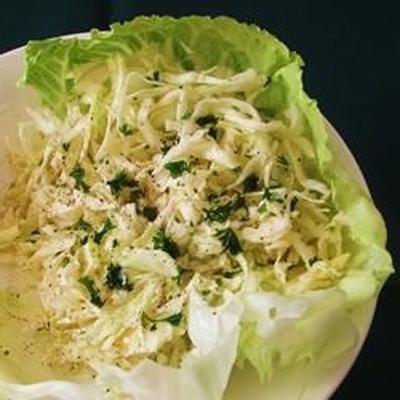 Kohlsalat mit Zitronen-Knoblauch-Dressing