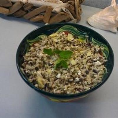 minziger Orzo-Linsen-Feta-Salat