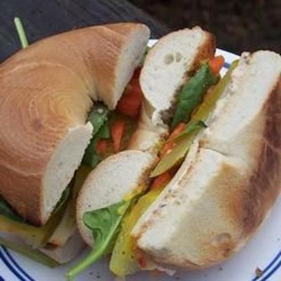 Bagel-Sandwich für die Schule