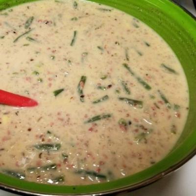 cremige grüne Bohnen-Kartoffel-Suppe