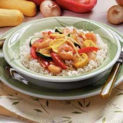 Garnelen mit Gemüse