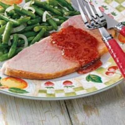 Schinken mit Johannisbeersauce