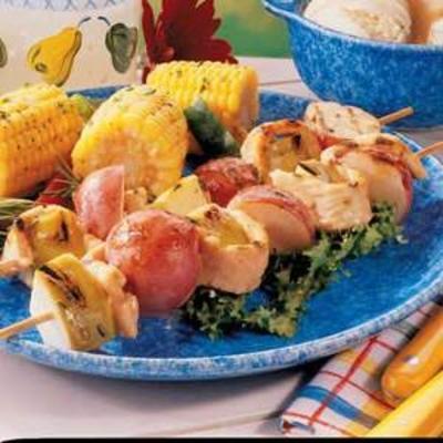 spritzige Truthahn-Kabobs