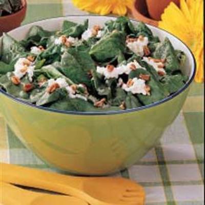 Hüttenkäse-Spinat-Salat
