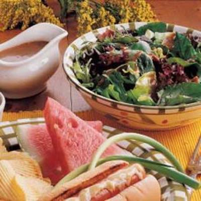 heißer Speck-Senf-Dressing