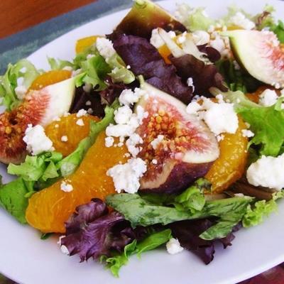 Orangen-, Feigen- und Gorgonzola-Salat