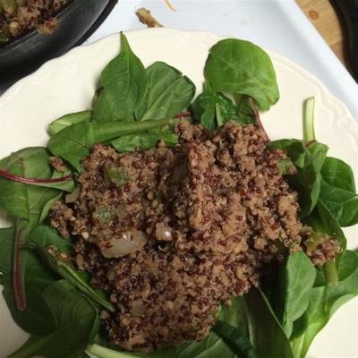 schmutzige Quinoa mit Wildbret Burger