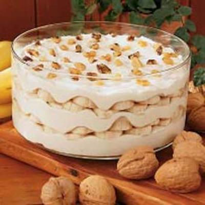 geschichteten Bananenpudding