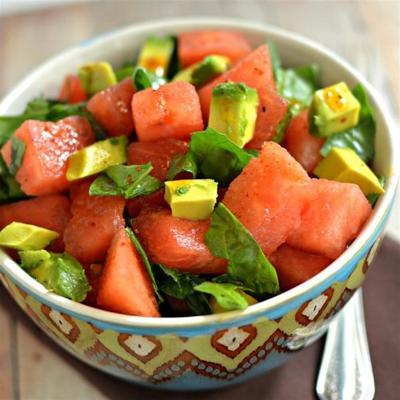 Avocado-Wassermelonensalat