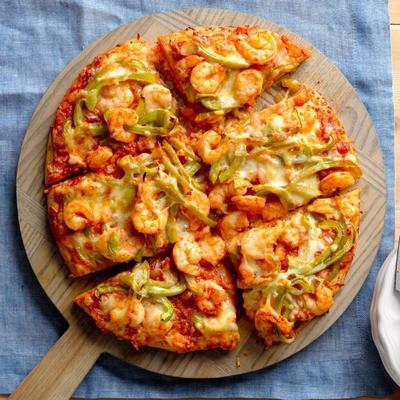 Garnelen kreolische Pizzatorte
