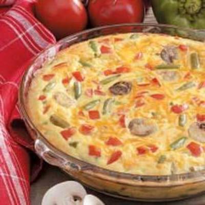 Quiche aus grünen Bohnen