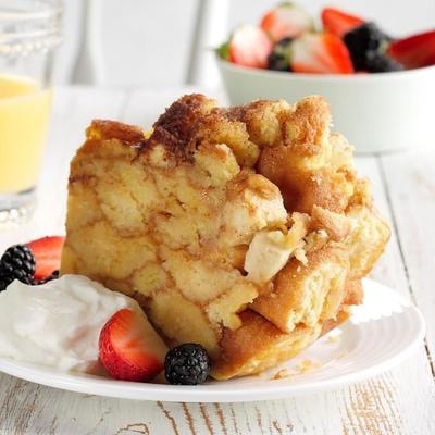 langsamer Kocher Donut-Frühstücksauflauf