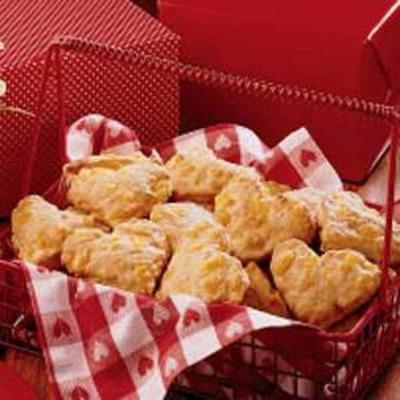 herzförmige Käse Scones