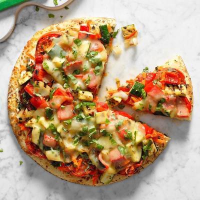 frischer Garten gegrillte Gemüsepizza