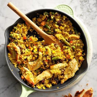 Curryhuhn mit Couscous
