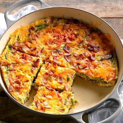 Speck und Spargel Frittata