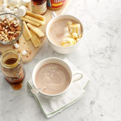 gemütliche heiße Schokolade