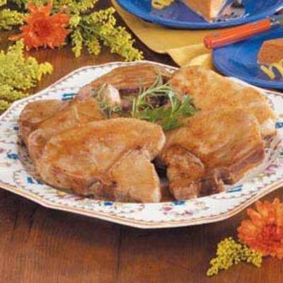 Senfglasierte Schweinekoteletts