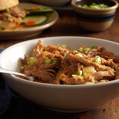 Schweinefleisch mit asiatischer Ingwersauce