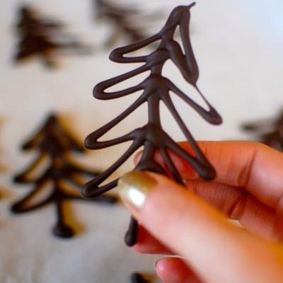 Schokoladenweihnachtsbäume