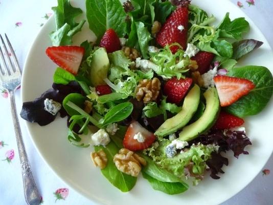 Erdbeer-Avocado-Salat mit Feldgemüse