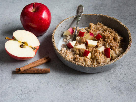 über Nacht Apfel-Zimt-Haferflocken