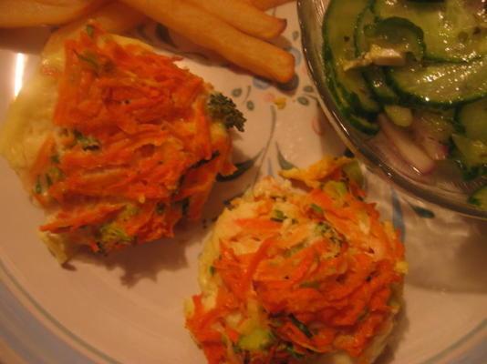 fettarme Karotten- und Zucchini-Mini-Frittatas