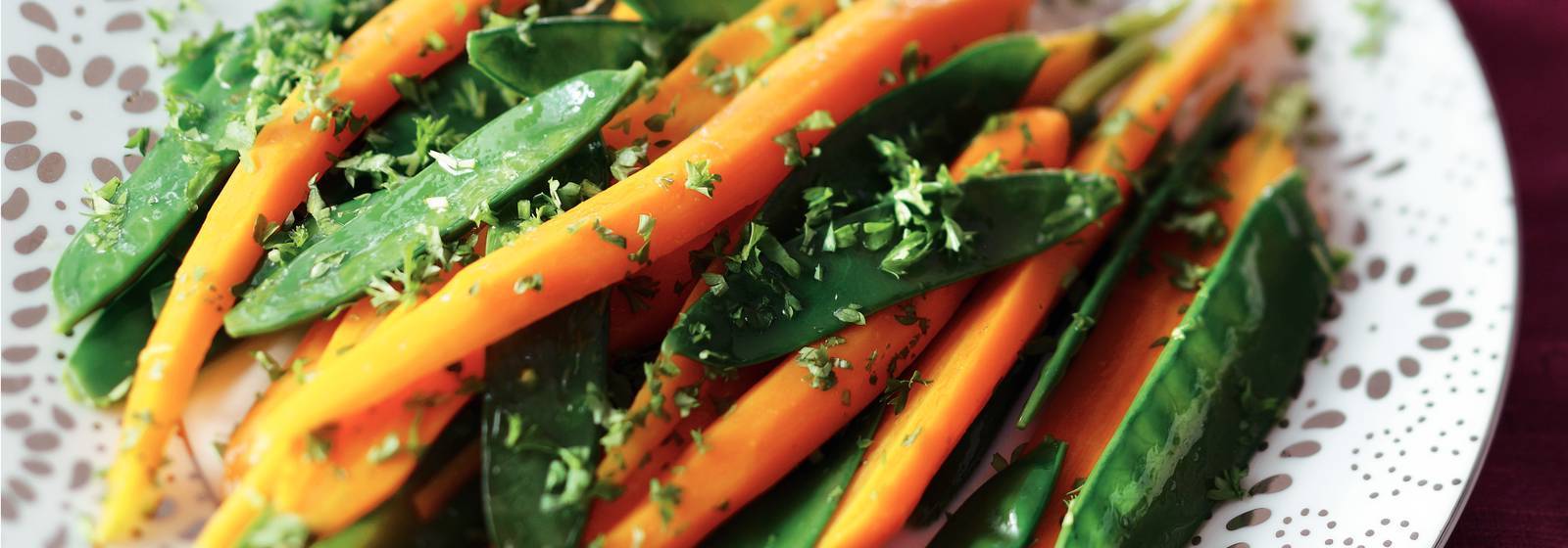 Erbsen und Karotten mit Balsamico-Essig - Tag Rezepte